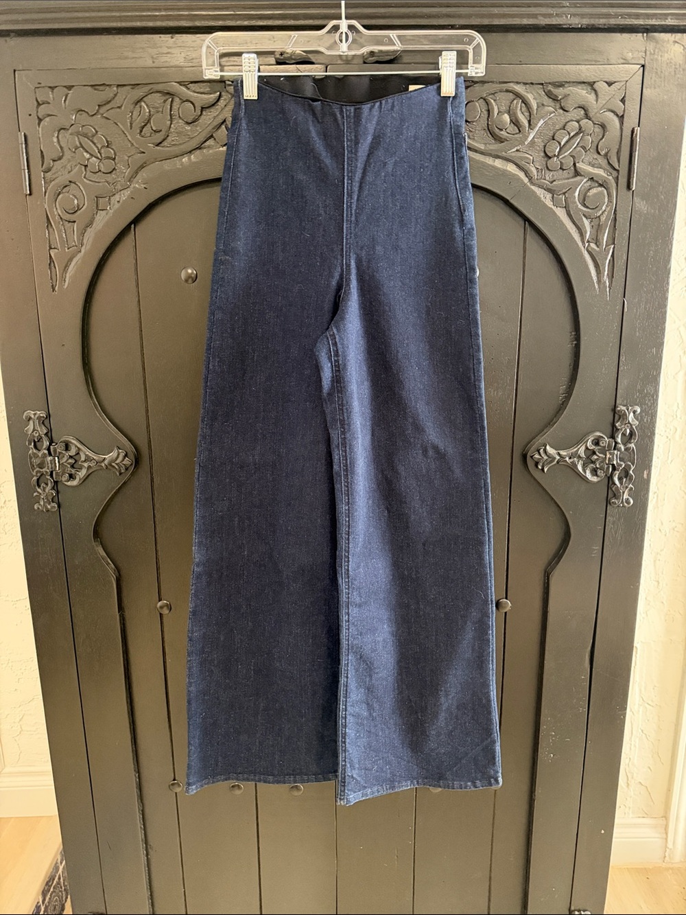 rag & bone Dark Blue Wide-Leg High-Rise Jeans